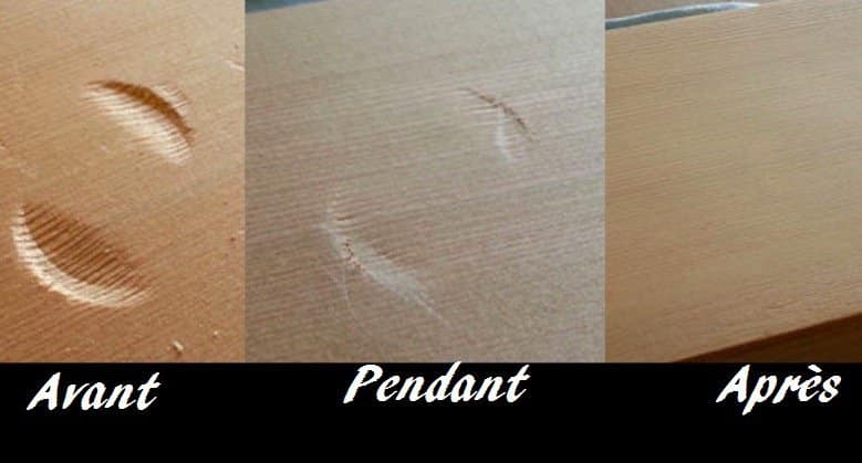 Une astuce simple pour réparer un enfoncement sur le bois