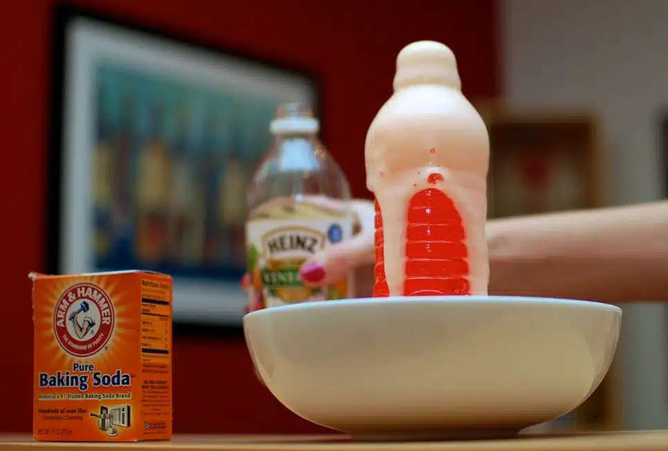 vinaigre bicarbonate