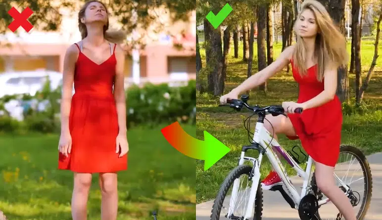 vélo robe jupe astuce