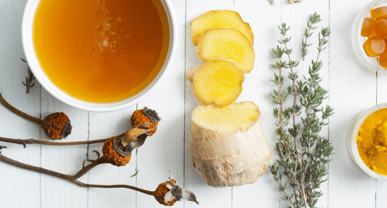 infusion tisane gingembre thym miel