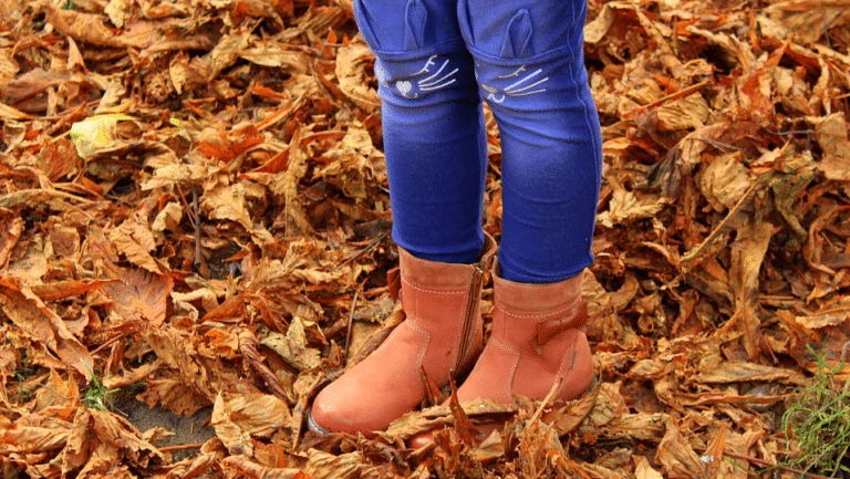 bottes bottines chaussures automne feuilles mortes