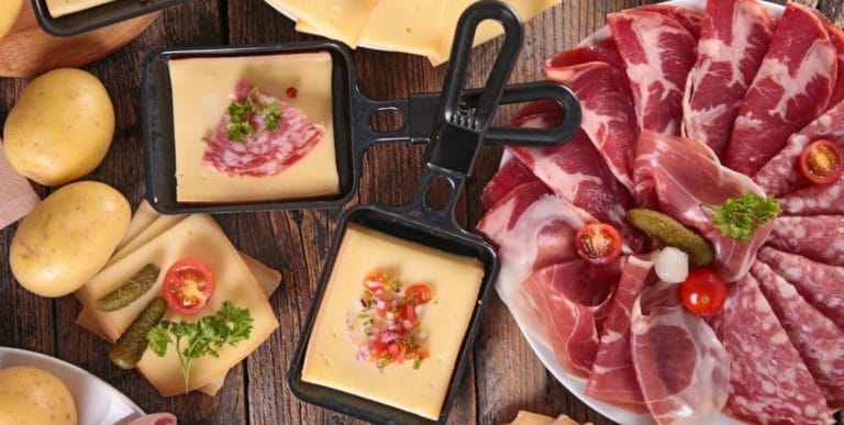 raclette fromage charcuterie
