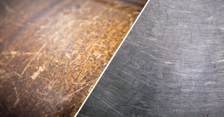 rayures sur diff&eacute;rentes surfaces bois m&eacute;tal