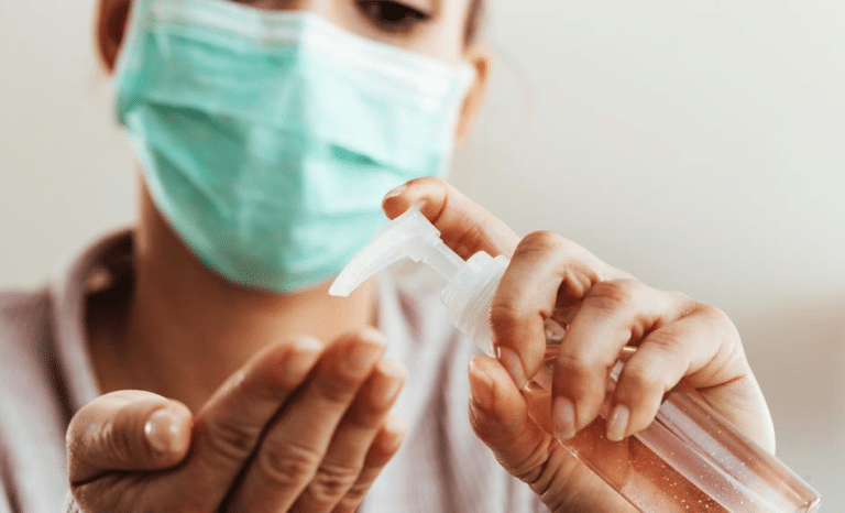 gel hydroalcoolique d&eacute;sinfection mains