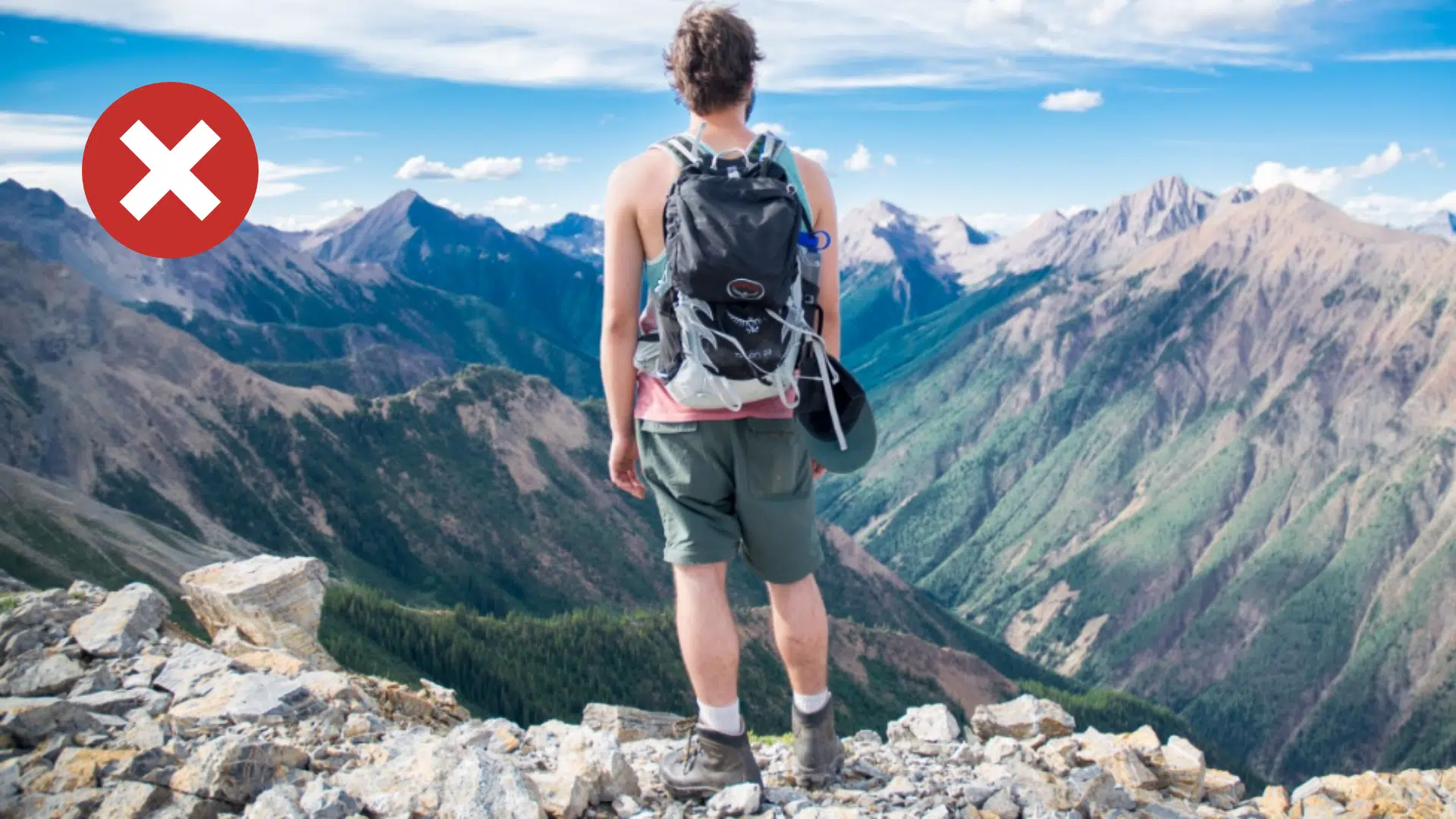 tenue de randonn&eacute;e inad&eacute;quate pour se prot&eacute;ger des tiques