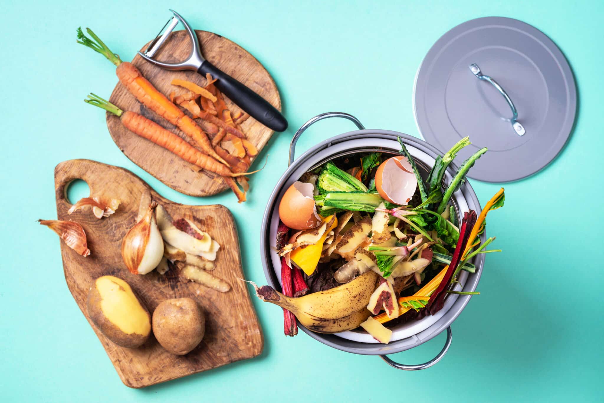 d&eacute;chets alimentaires cuisine z&eacute;ro d&eacute;chet peaux l&eacute;gumes recyclage compost