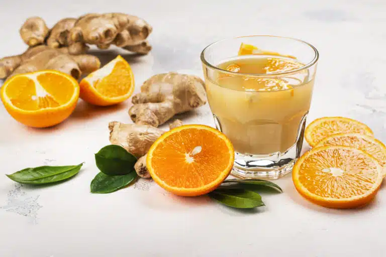 boisson immunity shot gingembre orange curcuma et autres ingr&eacute;dients sant&eacute;