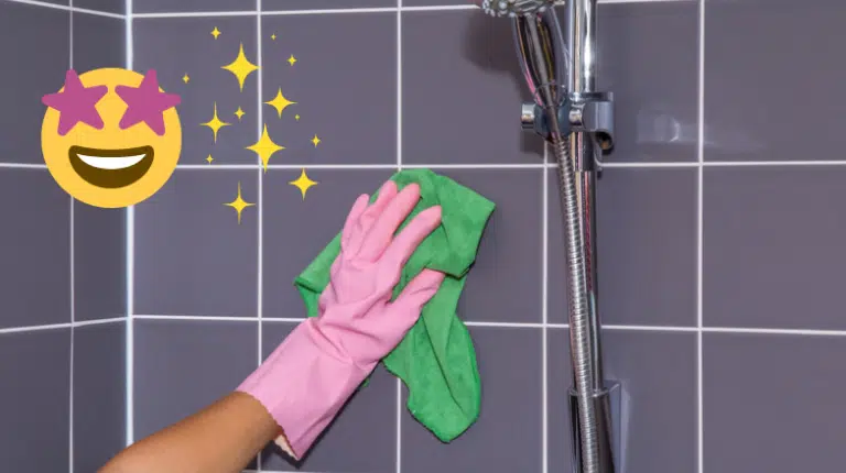 nettoyer calcaire sur carrelage de salle de bain