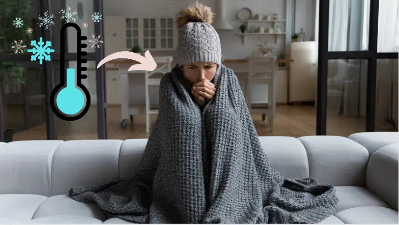 pertes de chaleur froid &agrave; la maison malade plaid