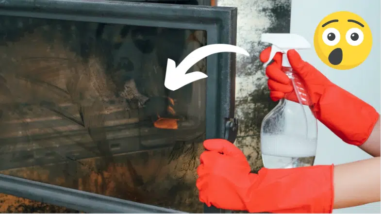 vitre de chemin&eacute;e ou de po&ecirc;le insert sale