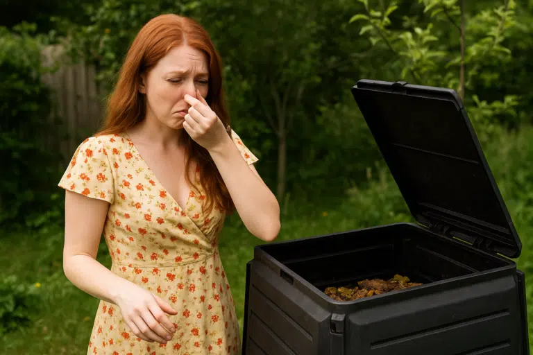 bac de compostage compost jardin mauvaises odeurs d&eacute;sagr&eacute;ables
