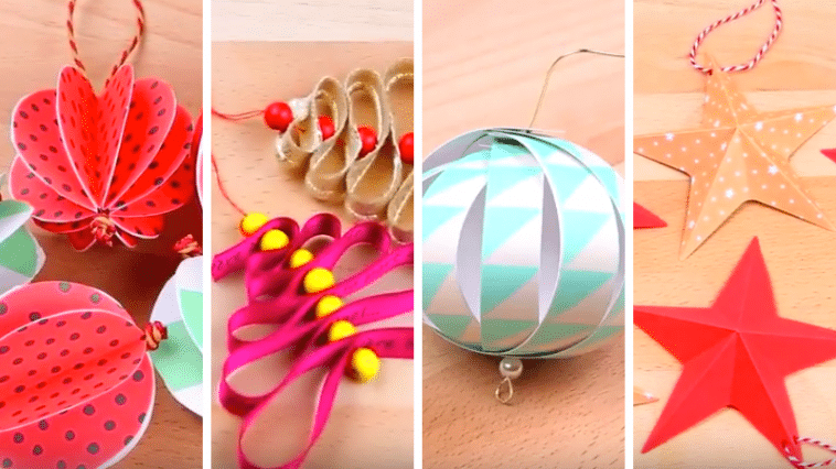 boules de No&euml;l origami