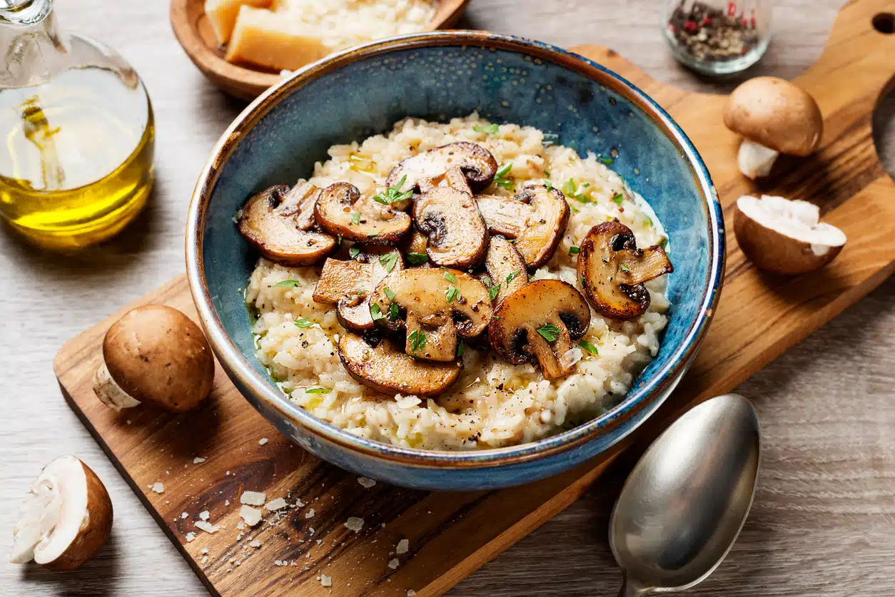 Risotto aux champignons bruns recettes au micro ondes