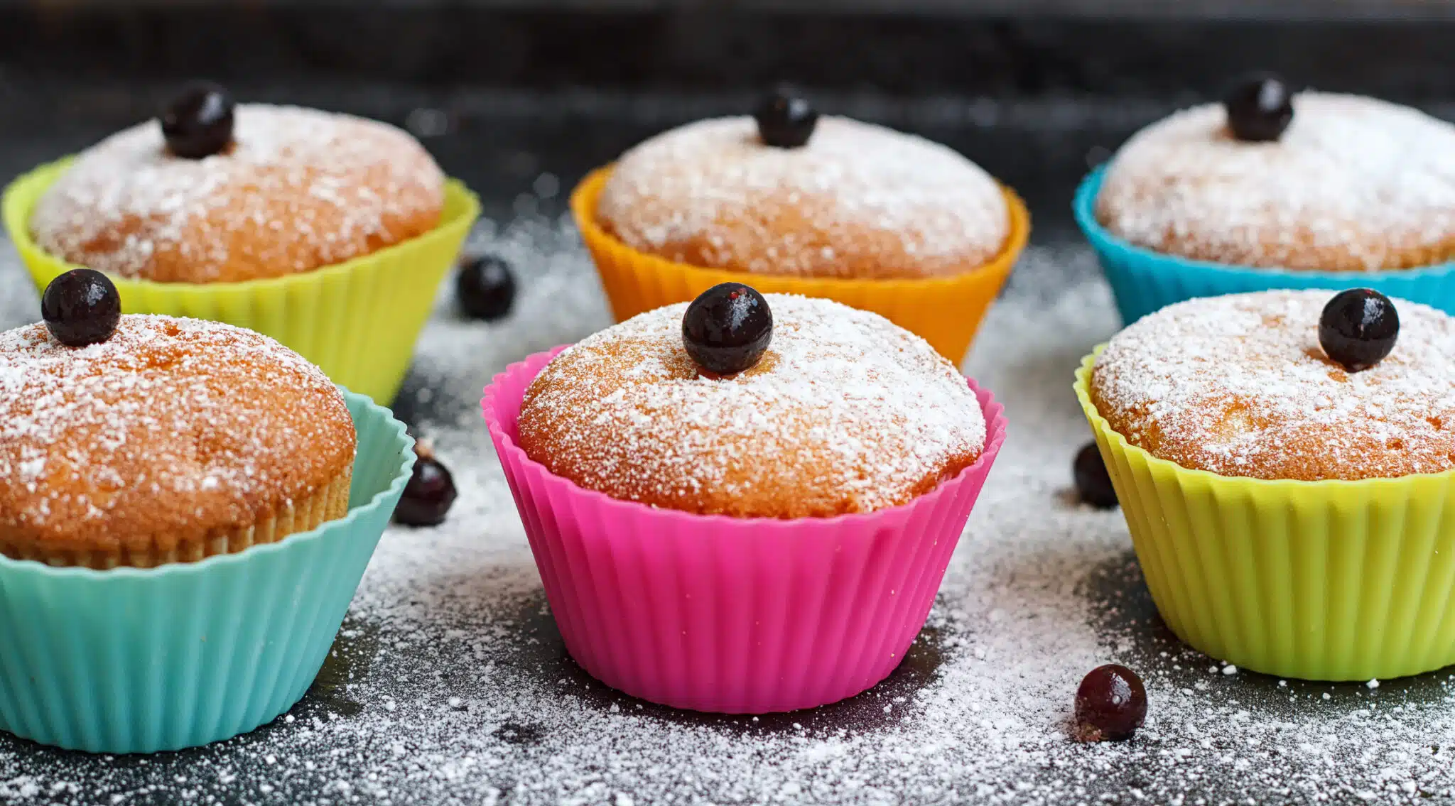 Muffins au cassis moules en silicone