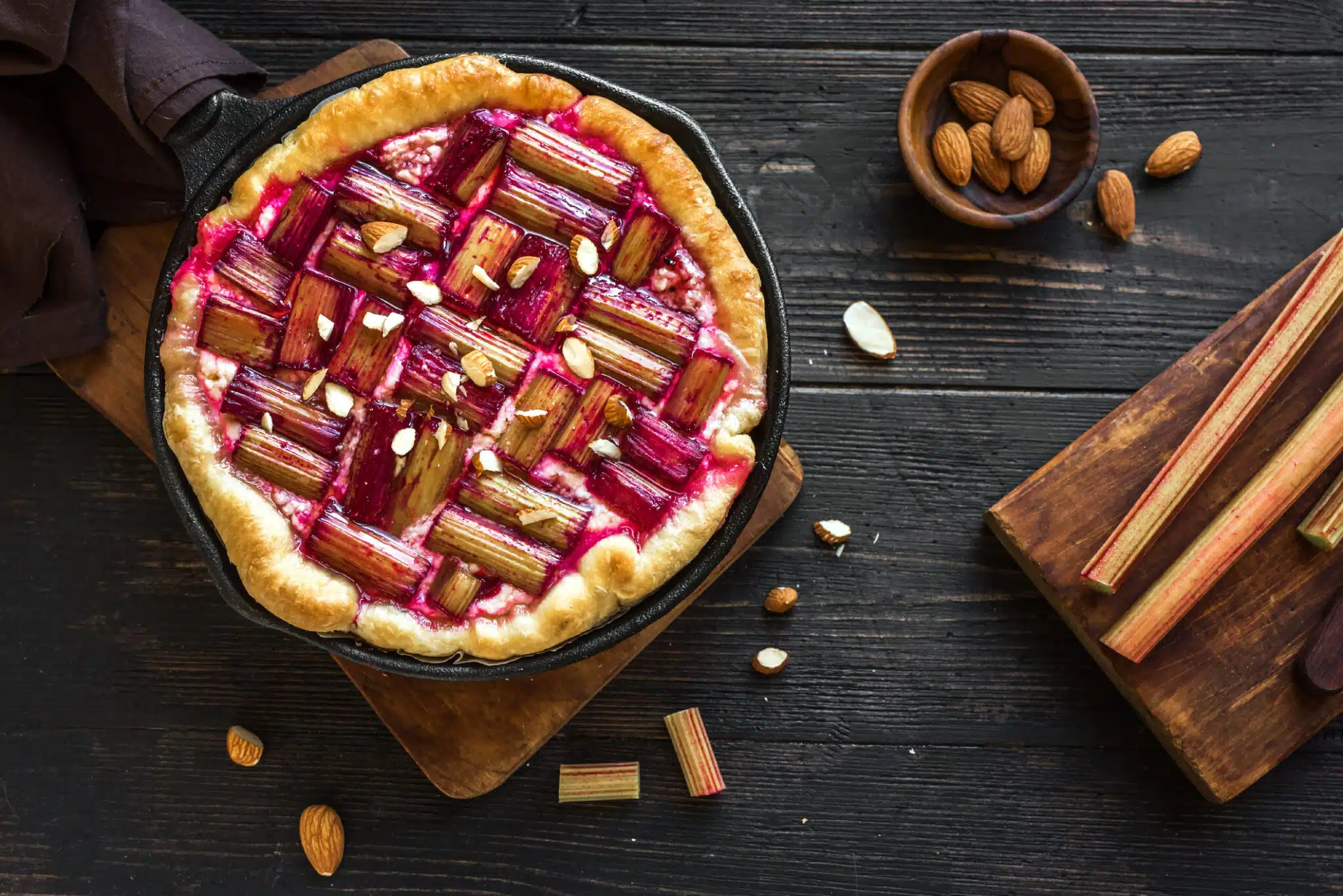 Tarte &agrave; la rhubarbe maison