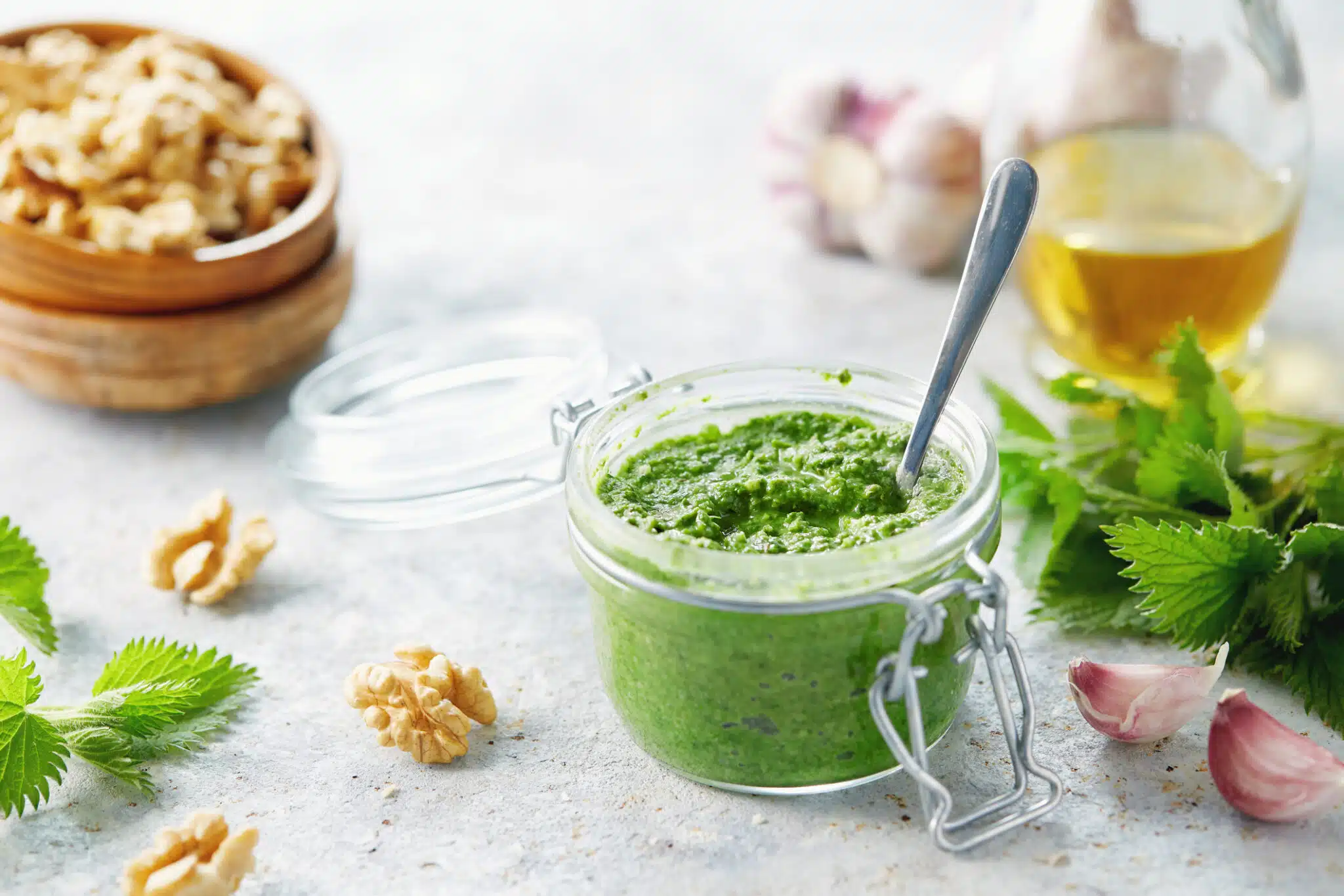 pesto d'orties et noix