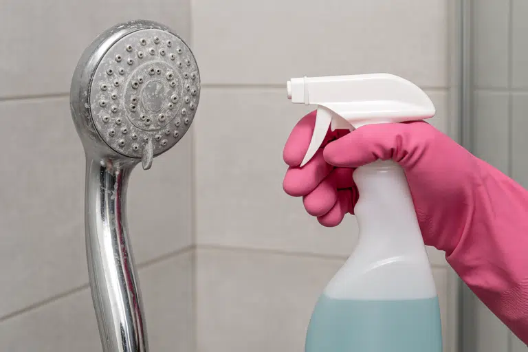 pommeau de douche plein de calcaire nettoyage du tartre