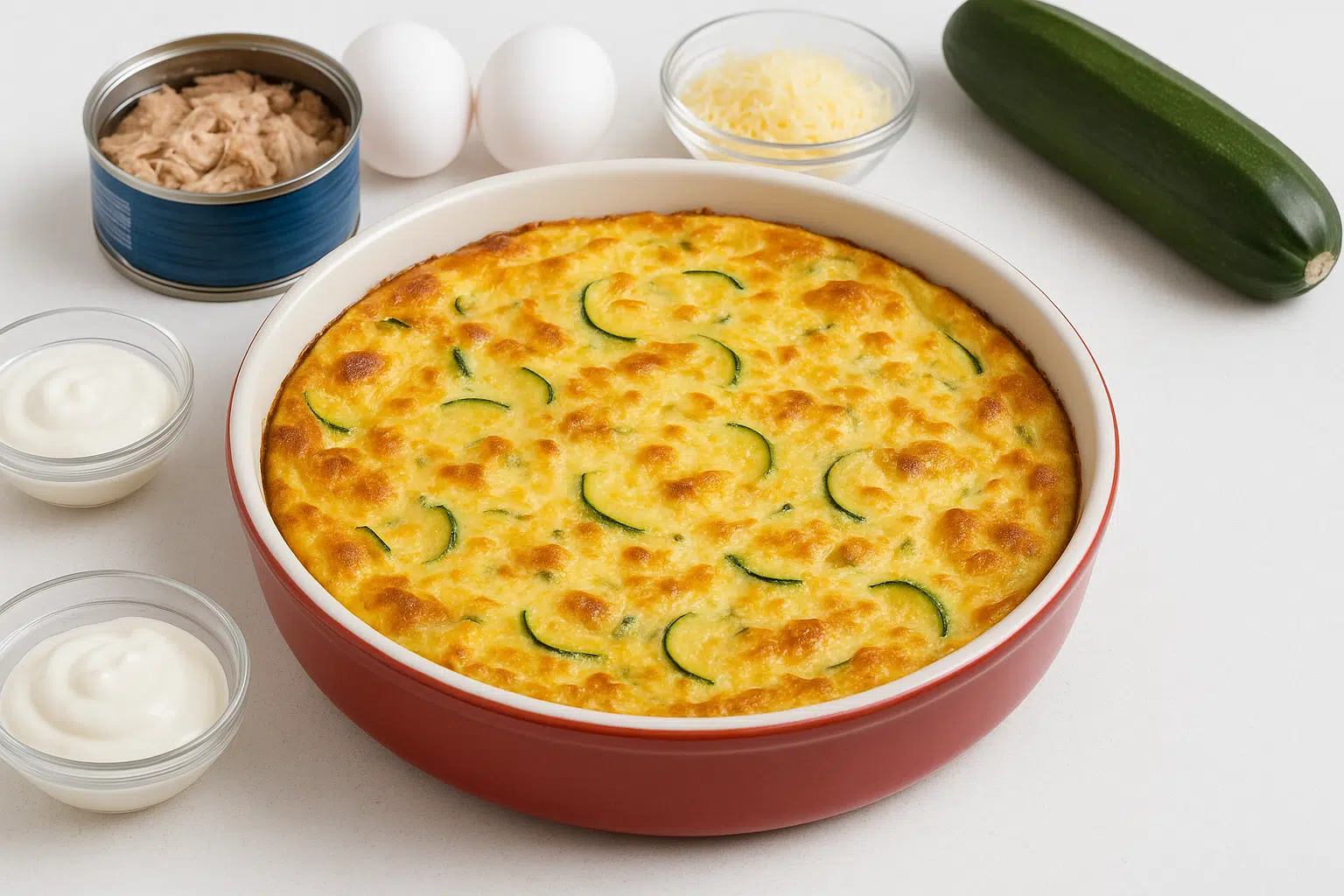 quiche sans p&acirc;te courgette et thon