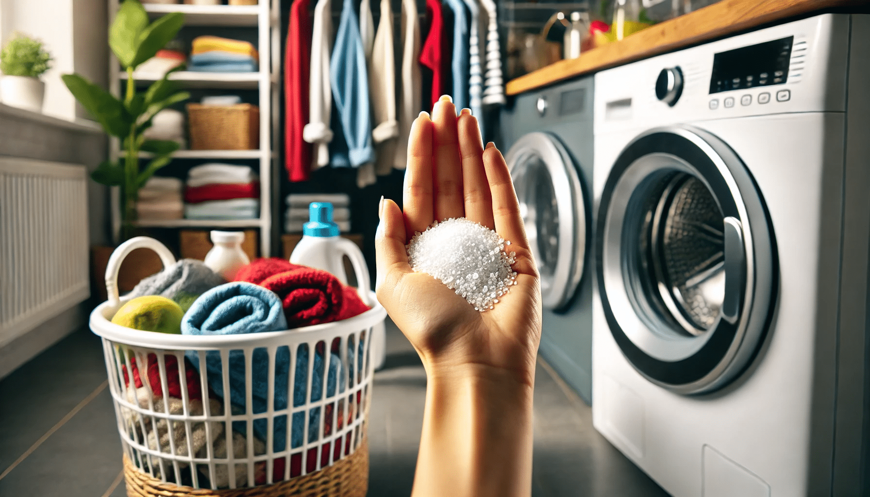 sel pour entretien du linge et de la machine &agrave; laver