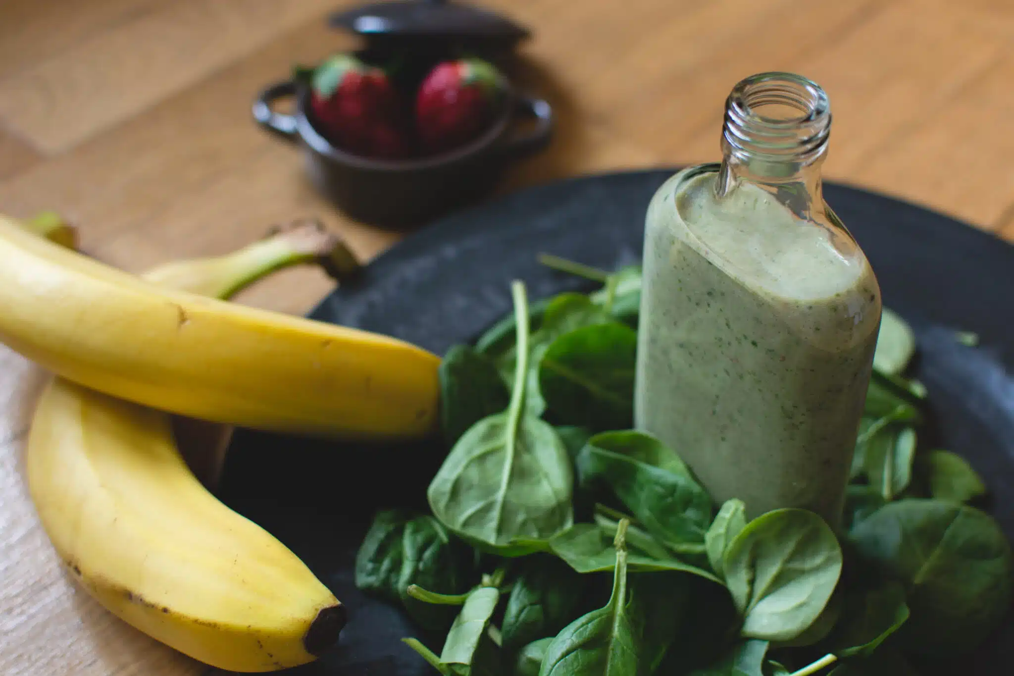 smoothie vert banane &eacute;pinards