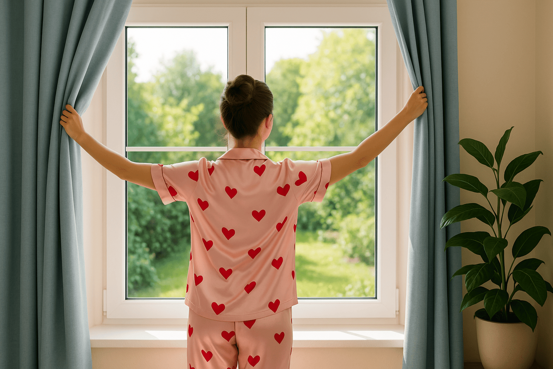 a&eacute;rer ouvrir les rideaux