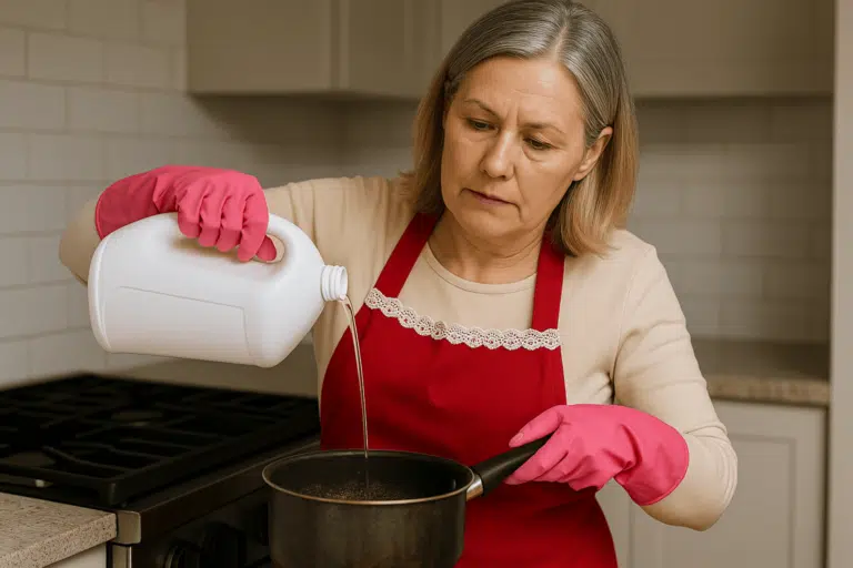 eau de javel casserole