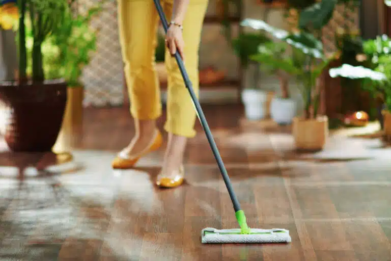passer la serpillière nettoyer le sol récurer laver le parquet en bois