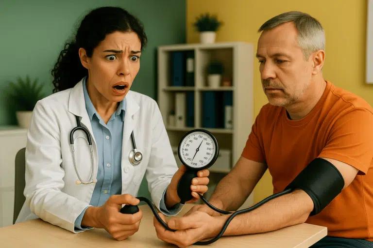 prendre la tension artérielle avec tensiomètre hypertension