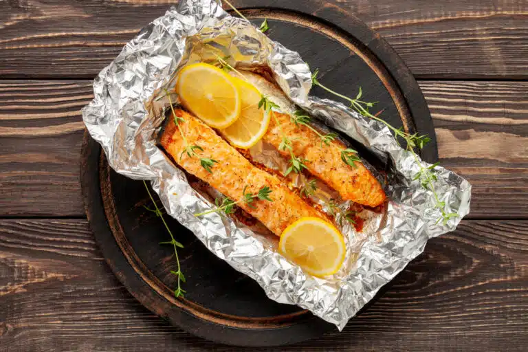 saumon en papillote citron aluminium