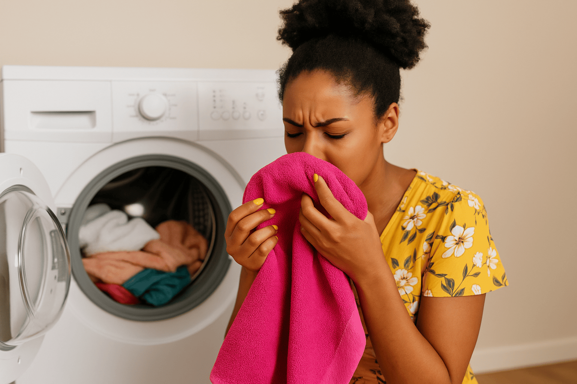 serviettes mauvaises odeurs apr&egrave;s le lavage