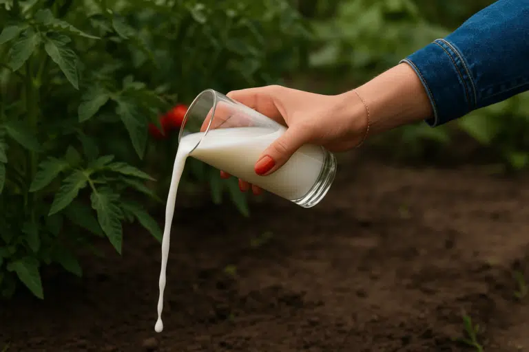 utilisations du lait au jardin