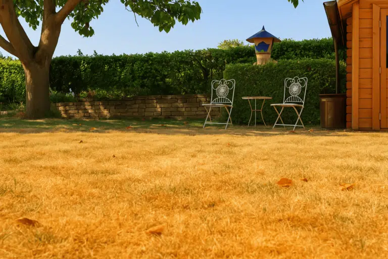 été chaleur sécheresse au jardin canicule herbe brûlée
