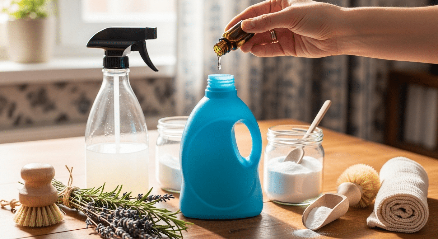 huile essentielle m&eacute;nage lessive