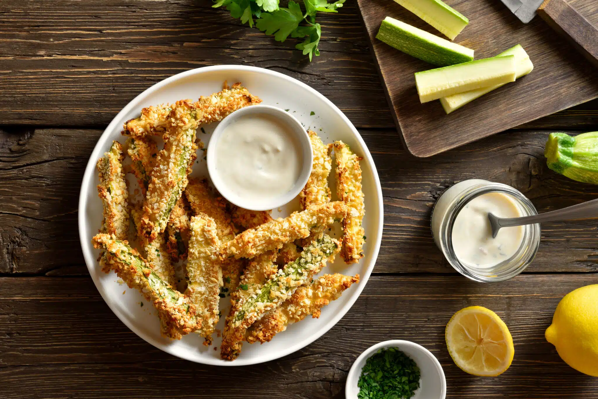 tempura beignets courgette