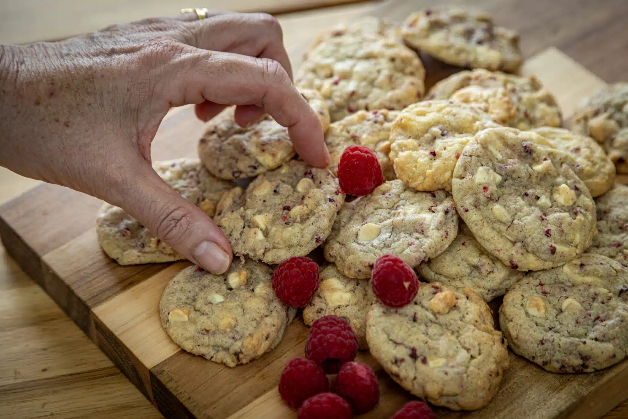 Version express, sans robot et sans temps d'attente : des cookies minute aux framboises