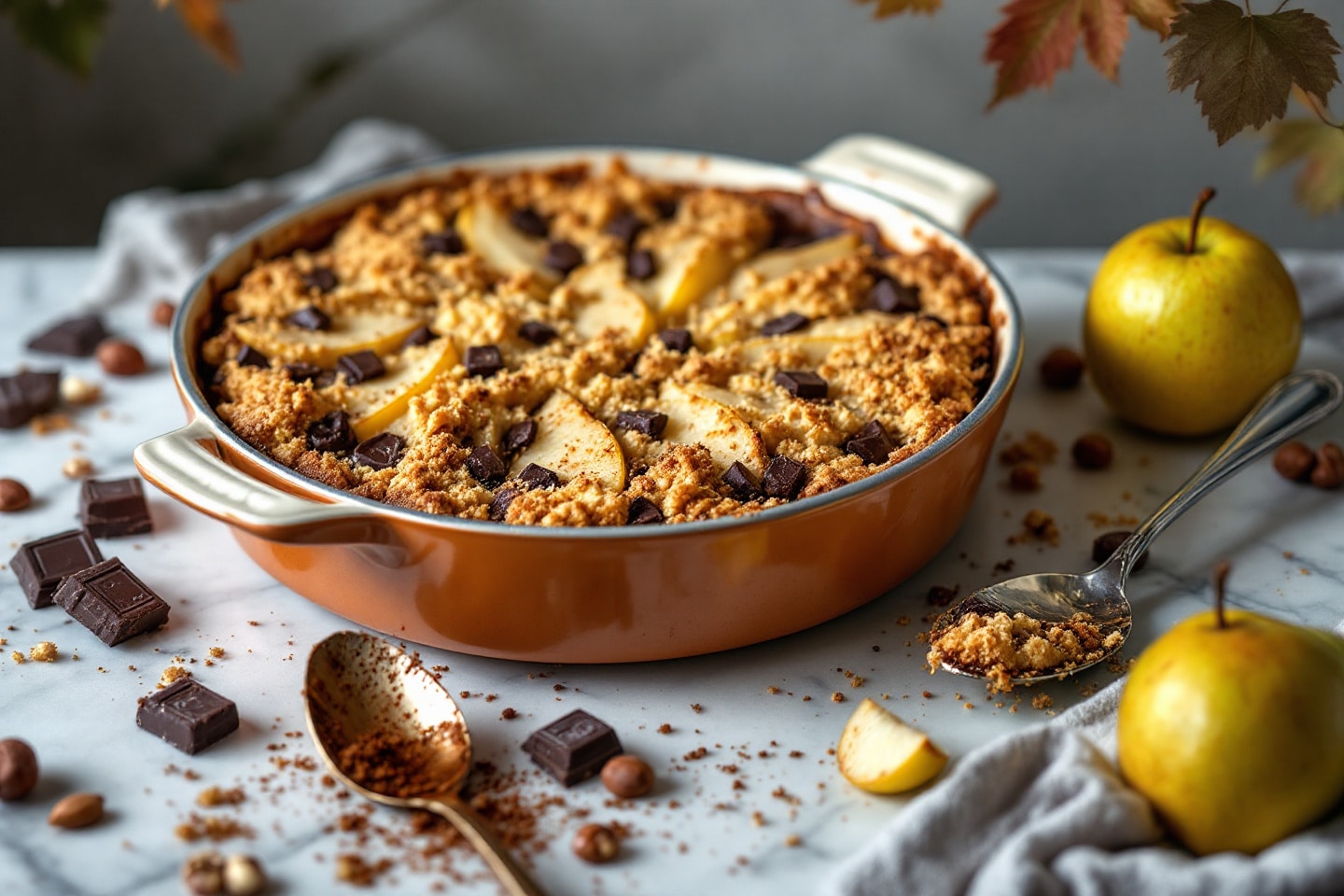 Crumble Poire Chocolat Cyril Lignac