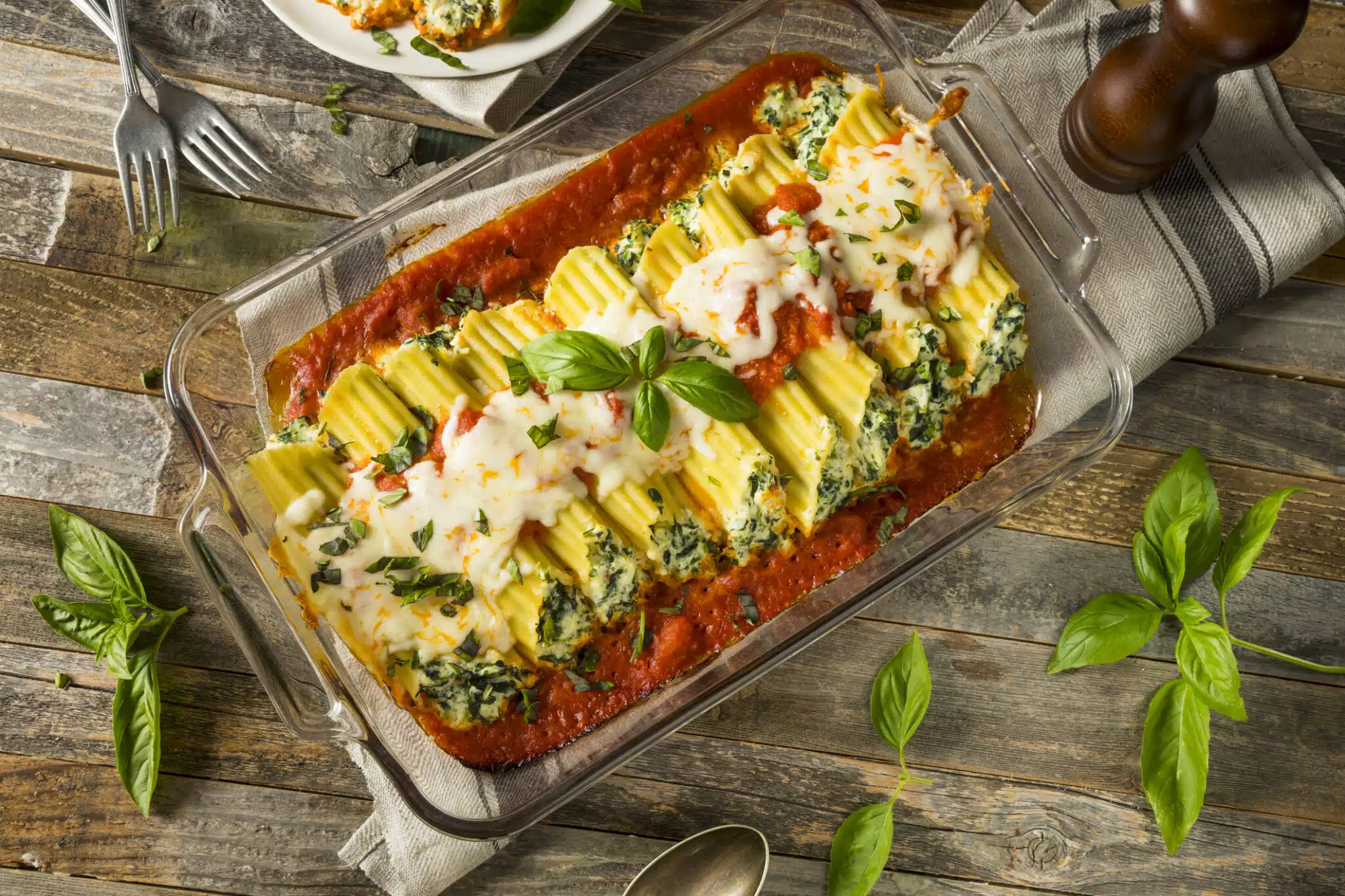 La farce cr&eacute;meuse &eacute;pinards-ricotta