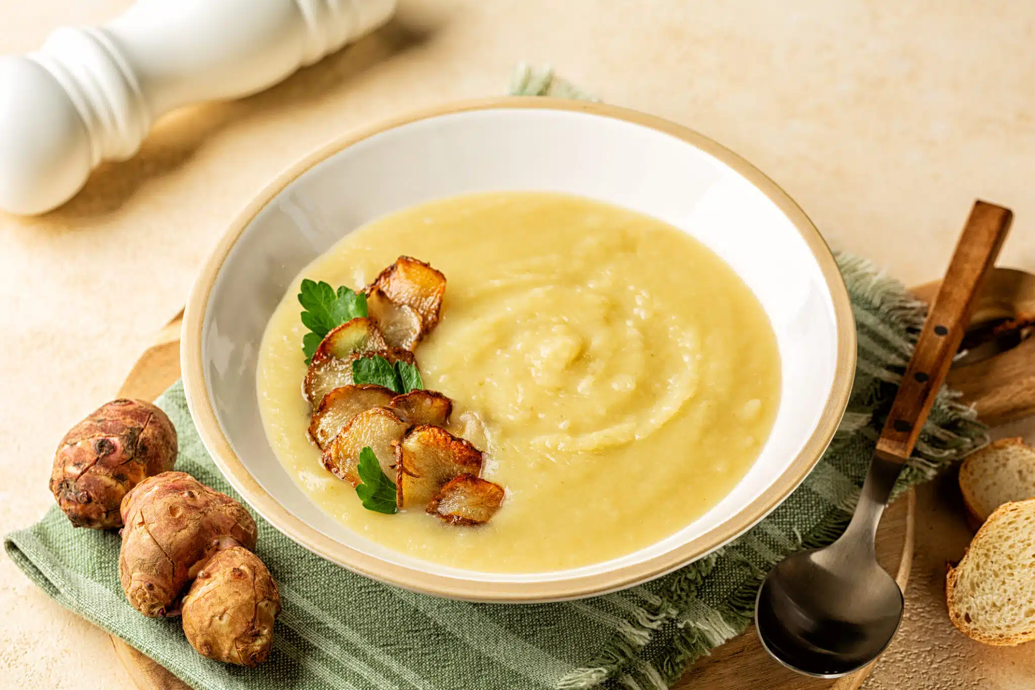 La pr&eacute;paration : transformer les topinambours en un nuage cr&eacute;meux