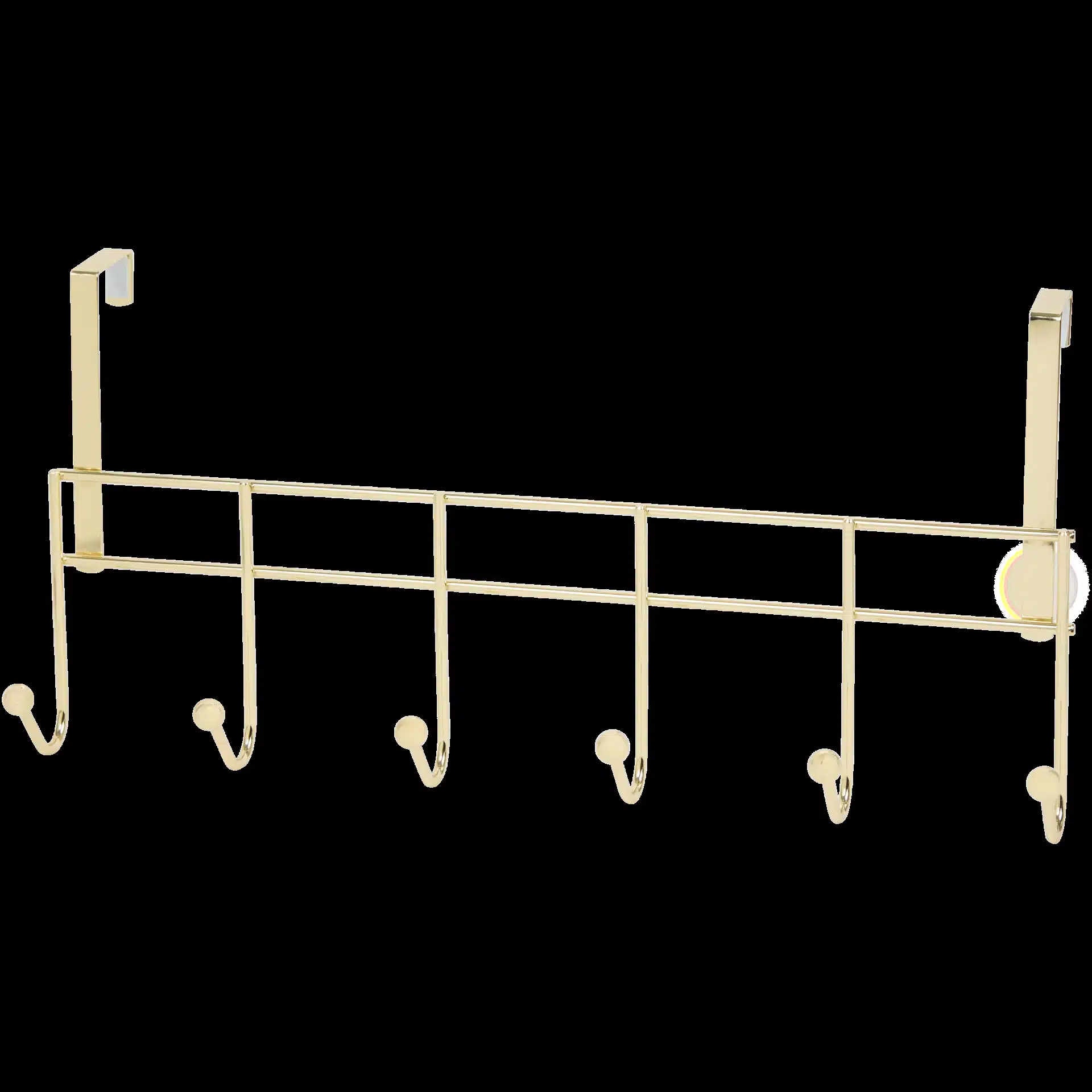 Une touche d'&eacute;l&eacute;gance m&eacute;tallique et six crochets pour tout ranger sans percer ni se ruiner