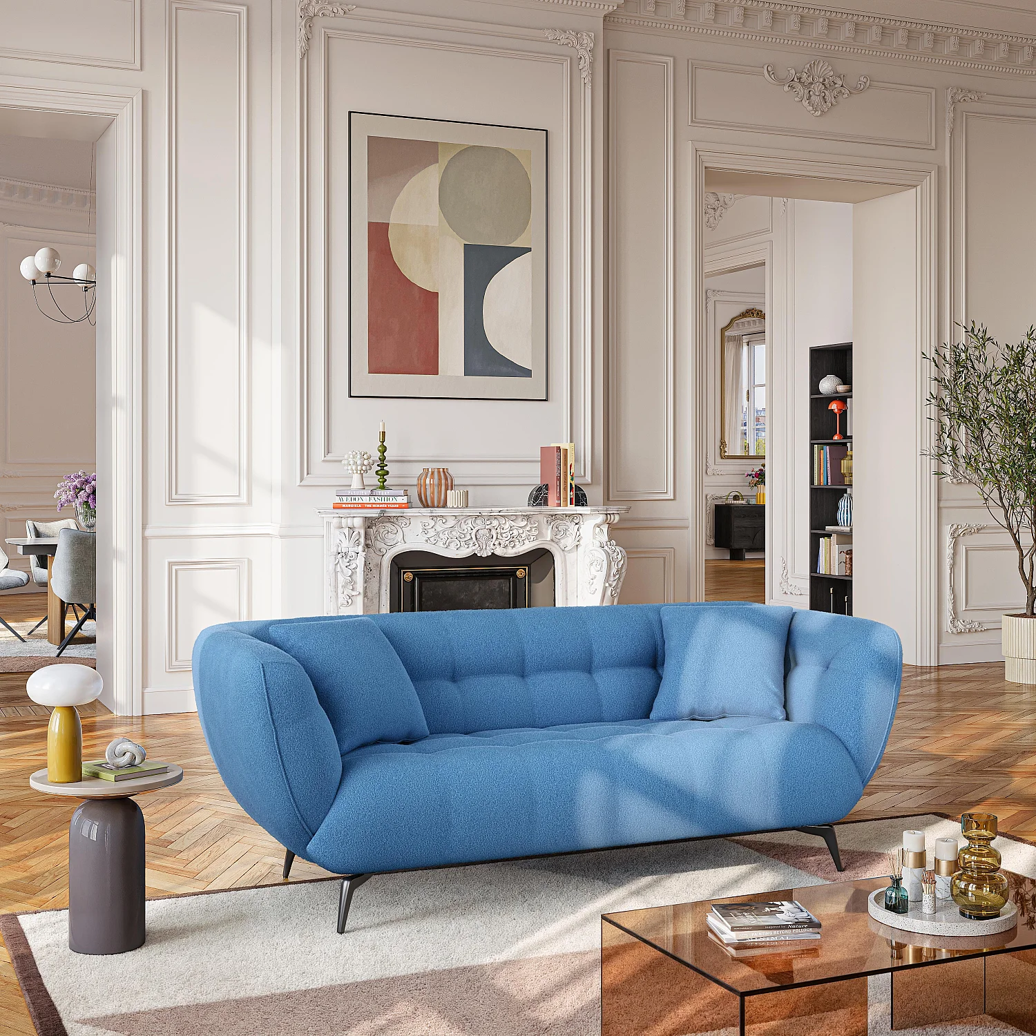 Une silhouette capitonn&eacute;e et des courbes enveloppantes pour un cocooning chic