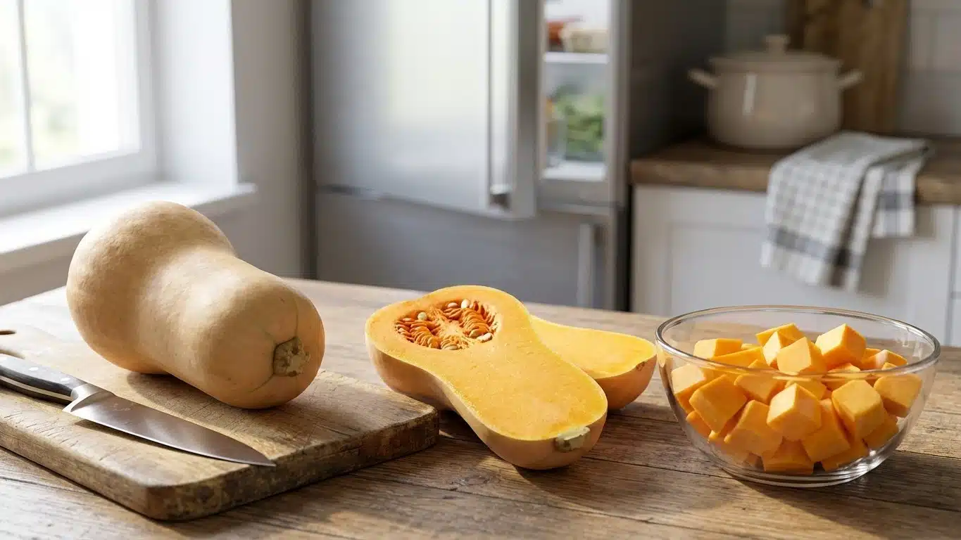 Comment conserver une courge butternut : enti&egrave;re, entam&eacute;e ou &eacute;pluch&eacute;e