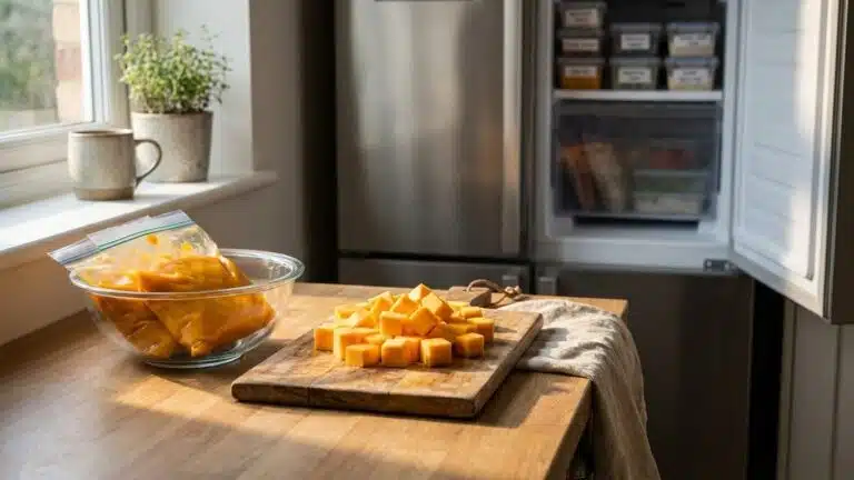 Congeler la butternut : crue ou cuite, en d&eacute;s ou en pur&eacute;e (m&eacute;thode + dur&eacute;e)