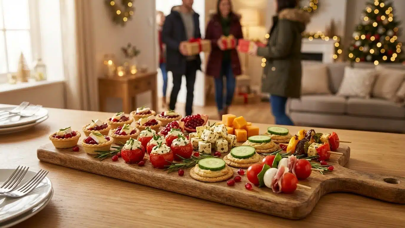 Id&eacute;es d&rsquo;ap&eacute;ritif de No&euml;l rapide pour buffet : 15 bouch&eacute;es pr&ecirc;tes en 20 minutes