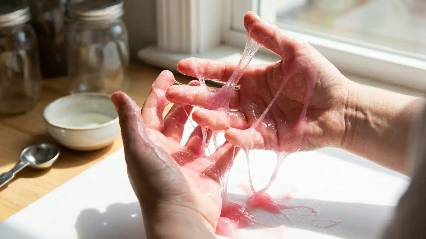 Slime trop collant : quoi ajouter et dans quel ordre