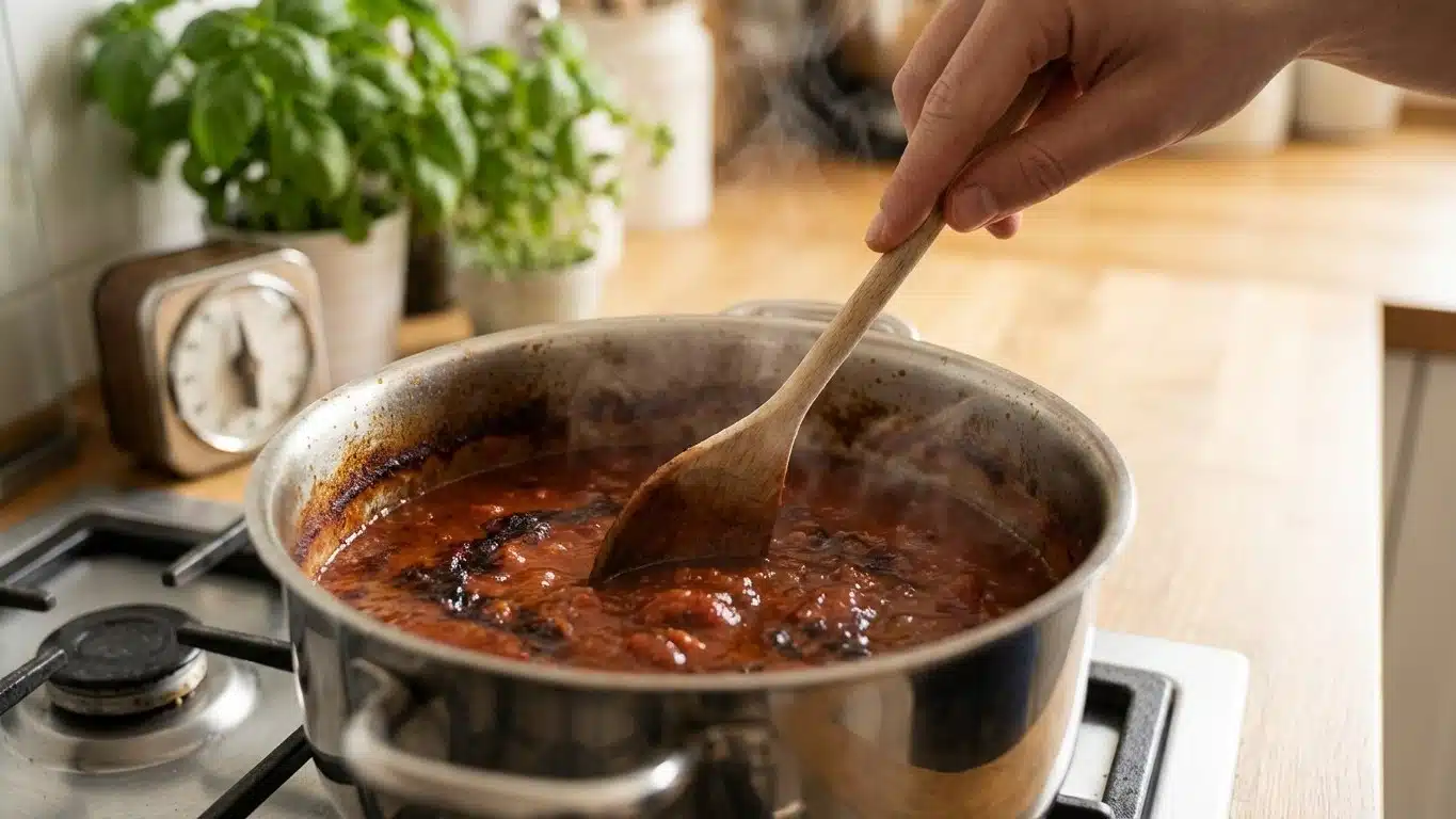 Enlever le go&ucirc;t de br&ucirc;l&eacute; dans un plat : les bons gestes minute par minute