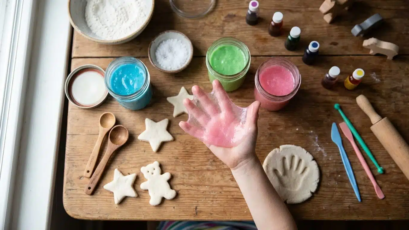Activit&eacute;s manuelles enfant : slime et p&acirc;te &agrave; sel (recettes, id&eacute;es, s&eacute;curit&eacute; et astuces)