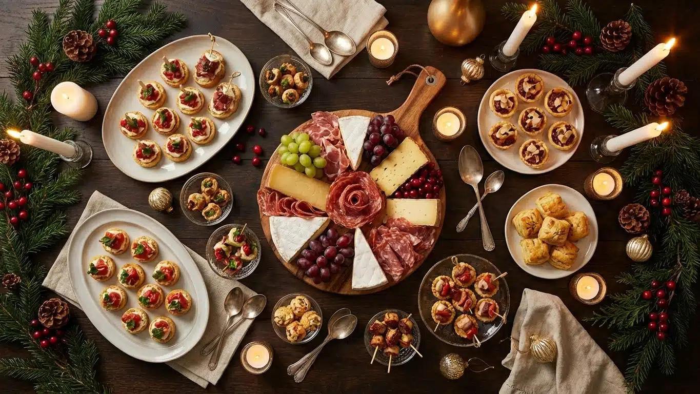 Ap&eacute;ritif f&ecirc;te de No&euml;l : 30 recettes pour un buffet r&eacute;ussi (froid, chaud, facile) + organisation