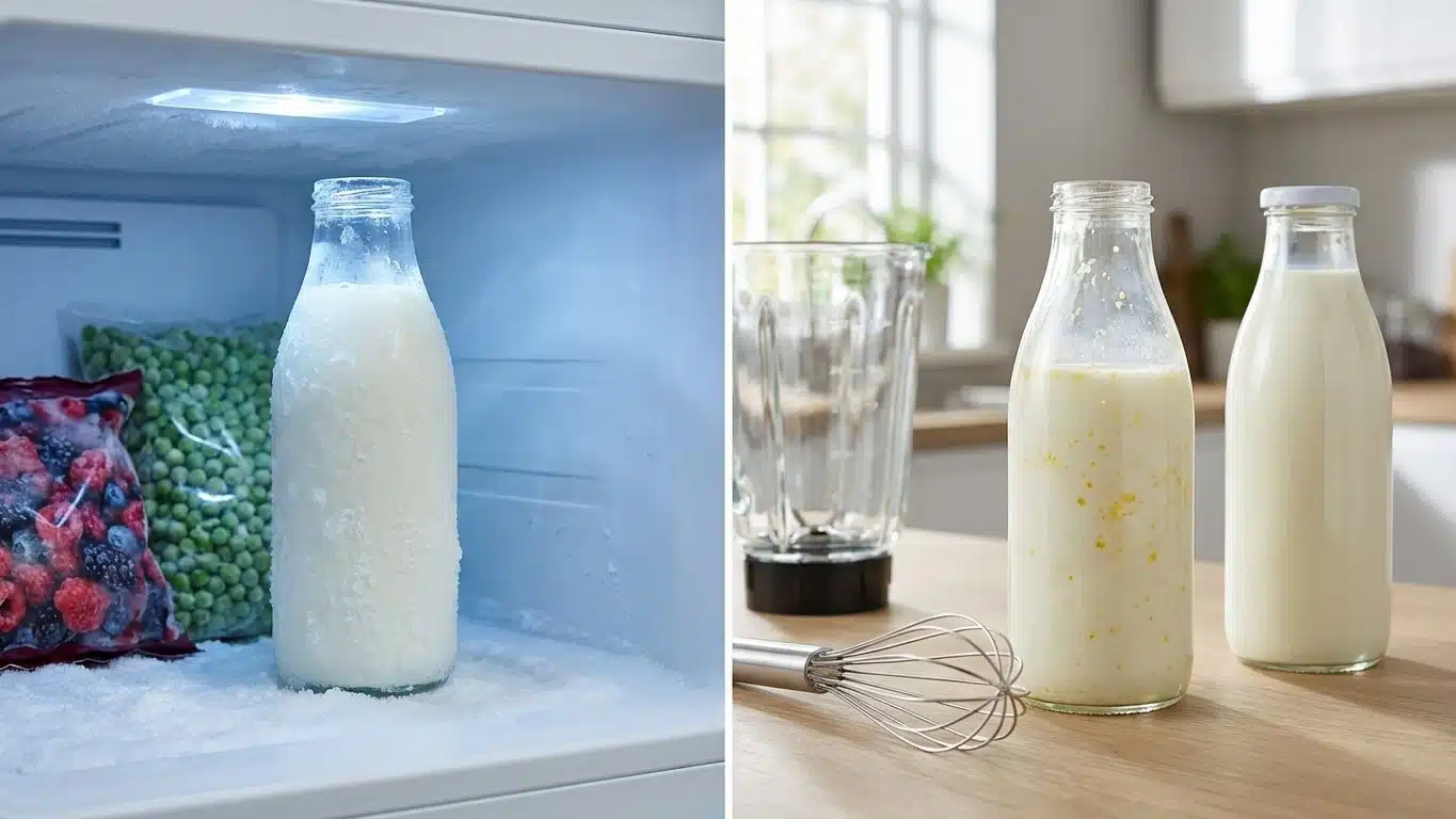 Congeler du lait entier ou demi-&eacute;cr&eacute;m&eacute; : mode d'emploi