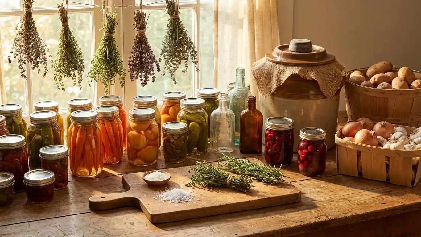 Conserver ses aliments sans cong&eacute;lateur : m&eacute;thodes naturelles et durables