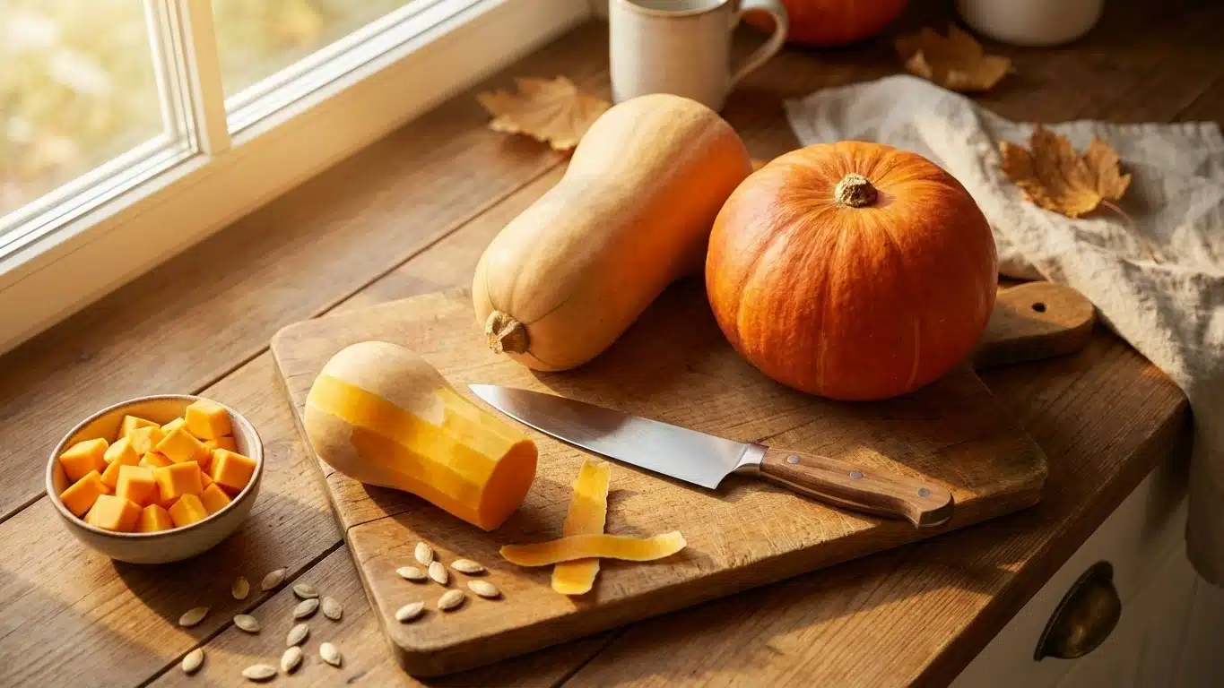 Courge butternut et potiron : &eacute;plucher, cuisiner et r&eacute;ussir vos recettes de A &agrave; Z